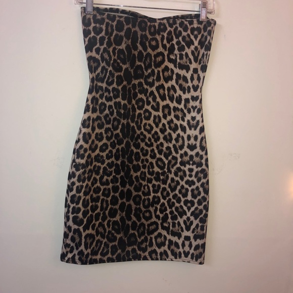 Leopard Strapless Tube Mini Dress - XS - Picture 9 of 12
